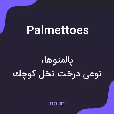 معنی palmettoes به فارسی معنی palmettoes به فارسی