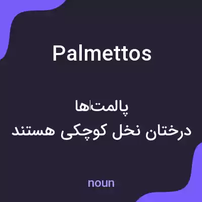 معنی palmettos به فارسی معنی palmettos به فارسی