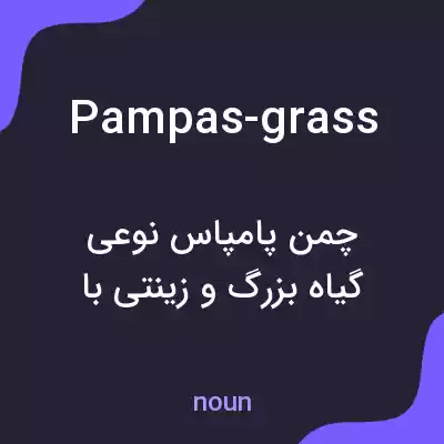 معنی pampas-grass به فارسی معنی pampas-grass به فارسی