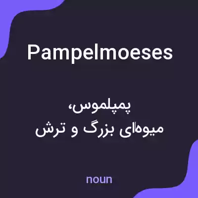 معنی pampelmoeses به فارسی معنی pampelmoeses به فارسی