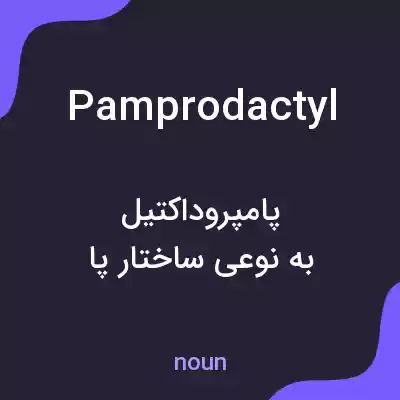 معنی pamprodactyl به فارسی معنی pamprodactyl به فارسی