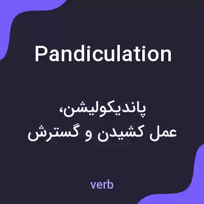 معنی pandiculation به فارسی معنی pandiculation به فارسی