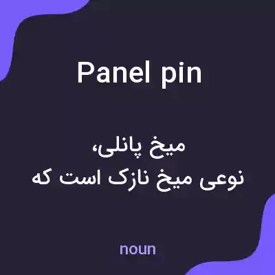معنی panel pin به فارسی معنی panel pin به فارسی