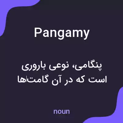 معنی pangamy به فارسی معنی pangamy به فارسی