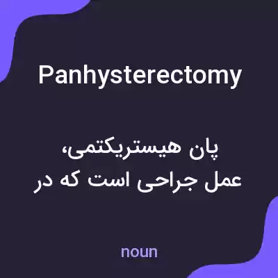 معنی panhysterectomy به فارسی معنی panhysterectomy به فارسی
