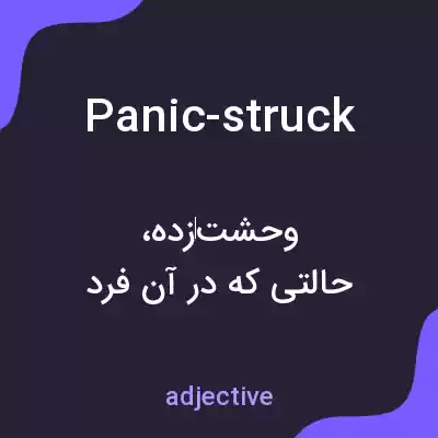 معنی panic-struck به فارسی معنی panic-struck به فارسی