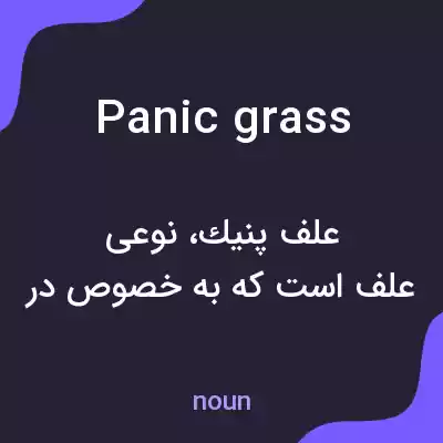 معنی panic grass به فارسی معنی panic grass به فارسی