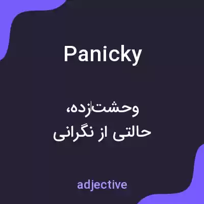 معنی panicky به فارسی معنی panicky به فارسی