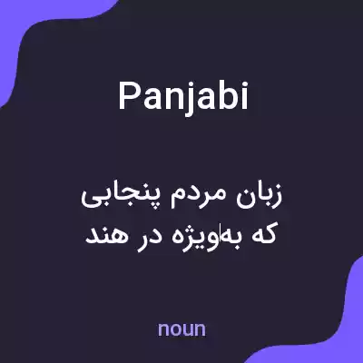 معنی panjabi به فارسی