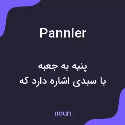 معنی pannier به فارسی معنی pannier به فارسی