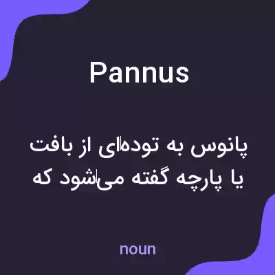 معنی pannus به فارسی معنی pannus به فارسی