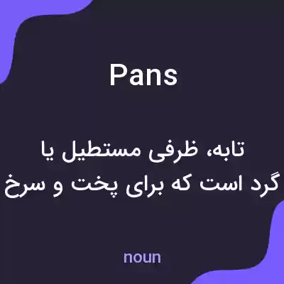 معنی pans به فارسی معنی pans به فارسی