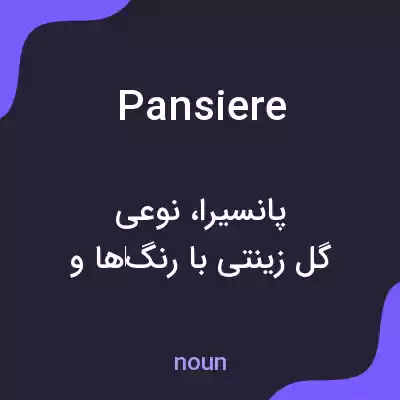 معنی pansiere به فارسی معنی pansiere به فارسی