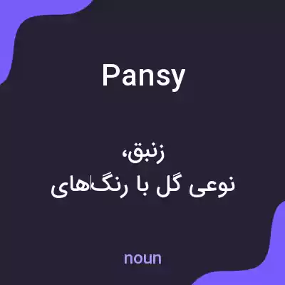 معنی pansy به فارسی معنی pansy به فارسی