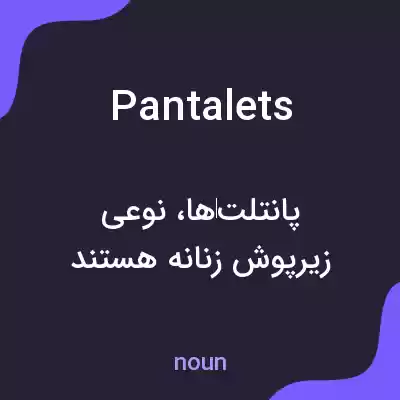 معنی pantalets به فارسی معنی pantalets به فارسی