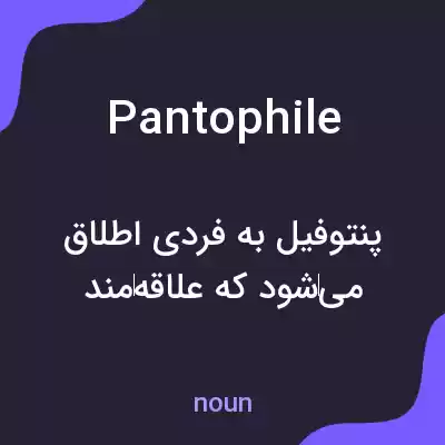 معنی pantophile به فارسی معنی pantophile به فارسی