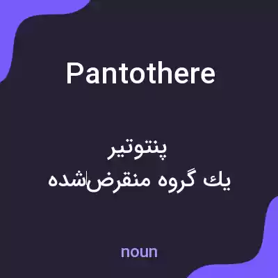 معنی pantothere به فارسی معنی pantothere به فارسی