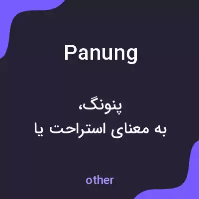 معنی panung به فارسی معنی panung به فارسی