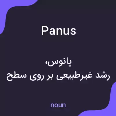 معنی panus به فارسی معنی panus به فارسی