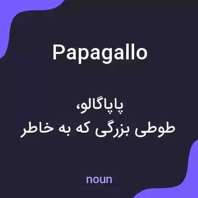 معنی papagallo به فارسی معنی papagallo به فارسی