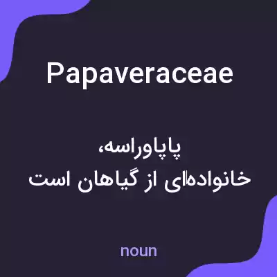 معنی papaveraceae به فارسی معنی papaveraceae به فارسی