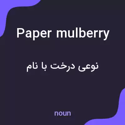 معنی paper mulberry به فارسی معنی paper mulberry به فارسی