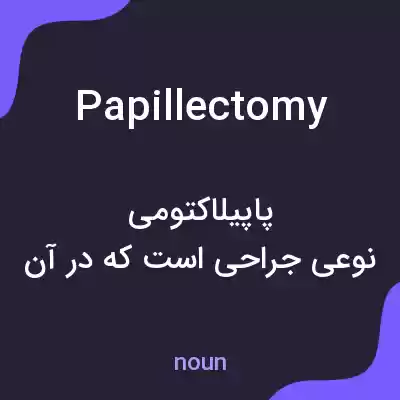 معنی papillectomy به فارسی معنی papillectomy به فارسی