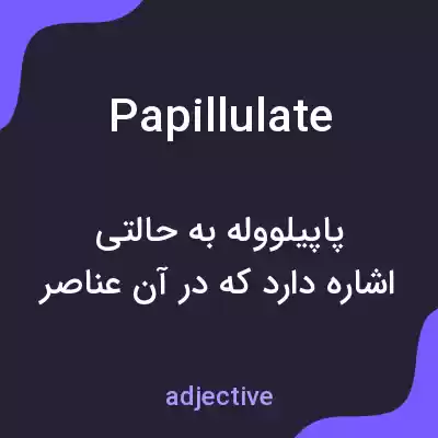 معنی papillulate به فارسی معنی papillulate به فارسی