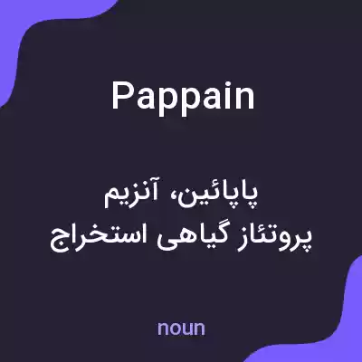 معنی pappain به فارسی معنی pappain به فارسی