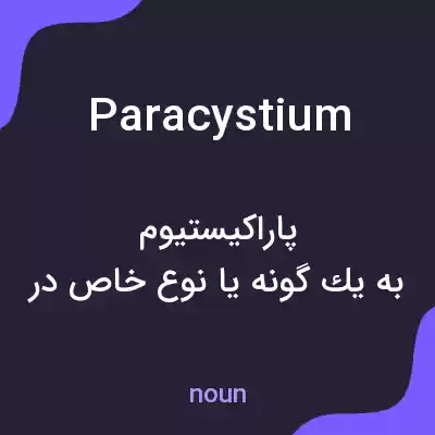 معنی paracystium به فارسی معنی paracystium به فارسی