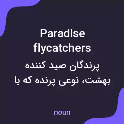 معنی paradise flycatchers به فارسی معنی paradise flycatchers به فارسی