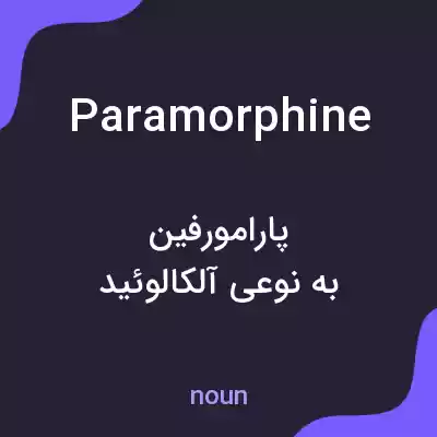 معنی paramorphine به فارسی معنی paramorphine به فارسی