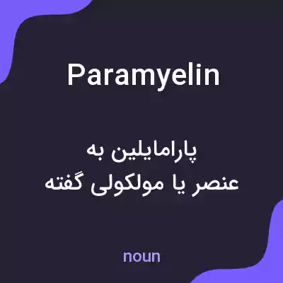 معنی paramyelin به فارسی معنی paramyelin به فارسی