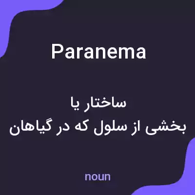 معنی paranema به فارسی معنی paranema به فارسی