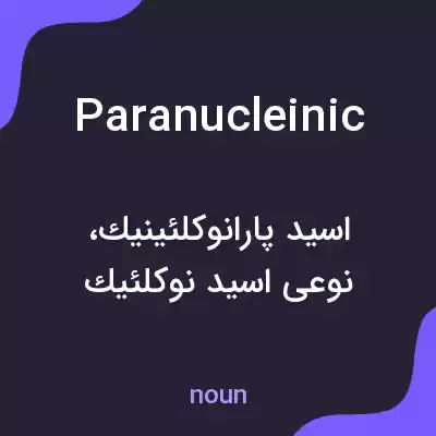 معنی paranucleinic به فارسی معنی paranucleinic به فارسی