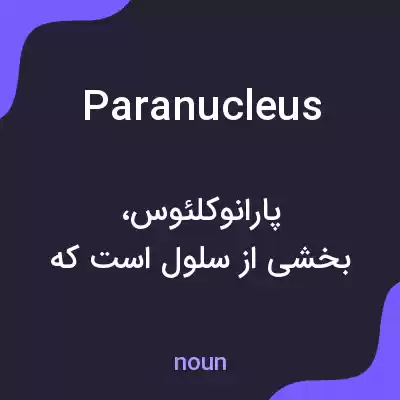 معنی paranucleus به فارسی معنی paranucleus به فارسی