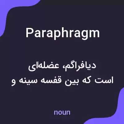 معنی paraphragm به فارسی معنی paraphragm به فارسی