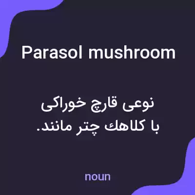 معنی parasol mushroom به فارسی معنی parasol mushroom به فارسی