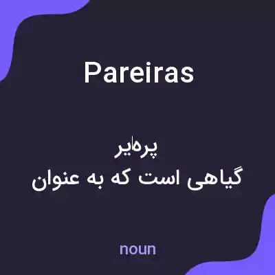 معنی pareiras به فارسی معنی pareiras به فارسی
