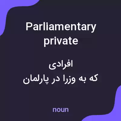 معنی parliamentary private secretaries به فارسی معنی parliamentary private secretaries به فارسی