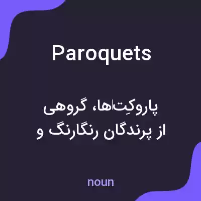 معنی paroquets به فارسی معنی paroquets به فارسی