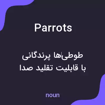 معنی parrots به فارسی
