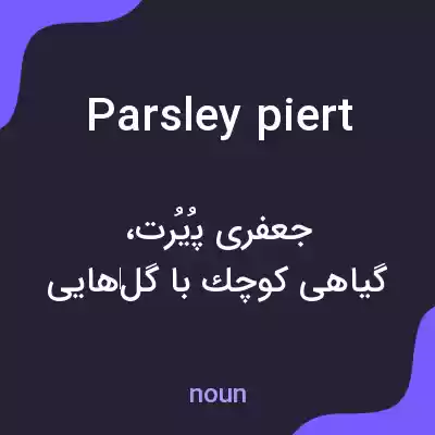 معنی parsley piert به فارسی معنی parsley piert به فارسی