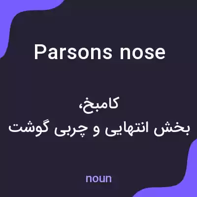 معنی parsons nose به فارسی معنی parsons nose به فارسی