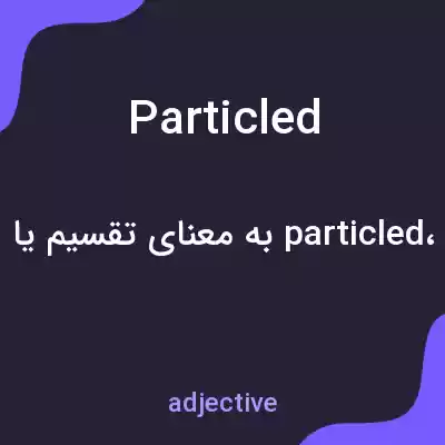 معنی particled به فارسی معنی particled به فارسی