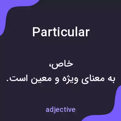 معنی particular به فارسی معنی particular به فارسی