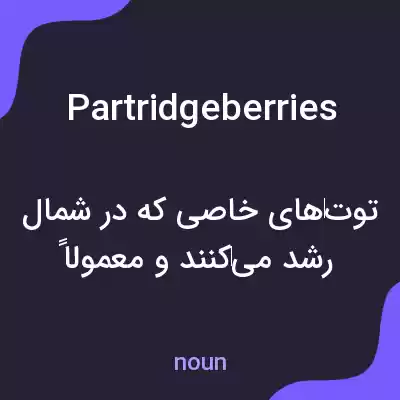 معنی partridgeberries به فارسی معنی partridgeberries به فارسی