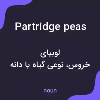 معنی partridge peas به فارسی