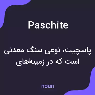 معنی paschite به فارسی معنی paschite به فارسی