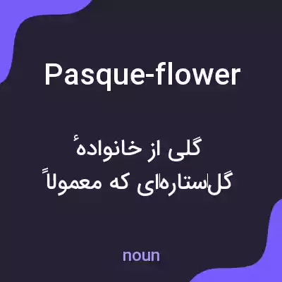 معنی pasque-flower به فارسی معنی pasque-flower به فارسی